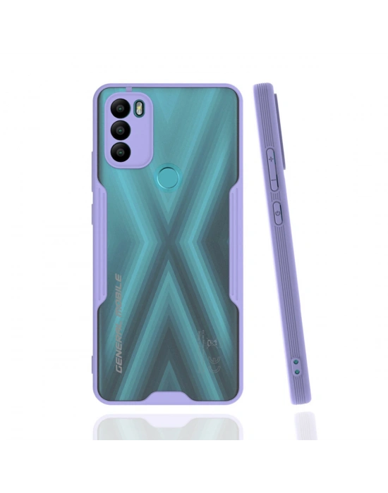Newface General Mobile GM 21 Plus Kılıf Platin Silikon - Lila