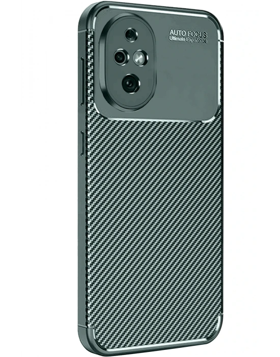 Newface Honor 200 Kılıf Auto Focus Karbon Kapak - Koyu Yeşil