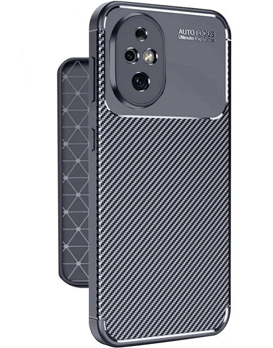 Newface Honor 200 Kılıf Auto Focus Karbon Kapak - Lacivert