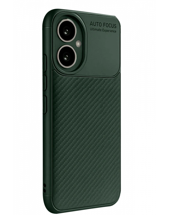 Newface Honor 400 Kılıf Auto Focus Karbon Kapak - Koyu Yeşil