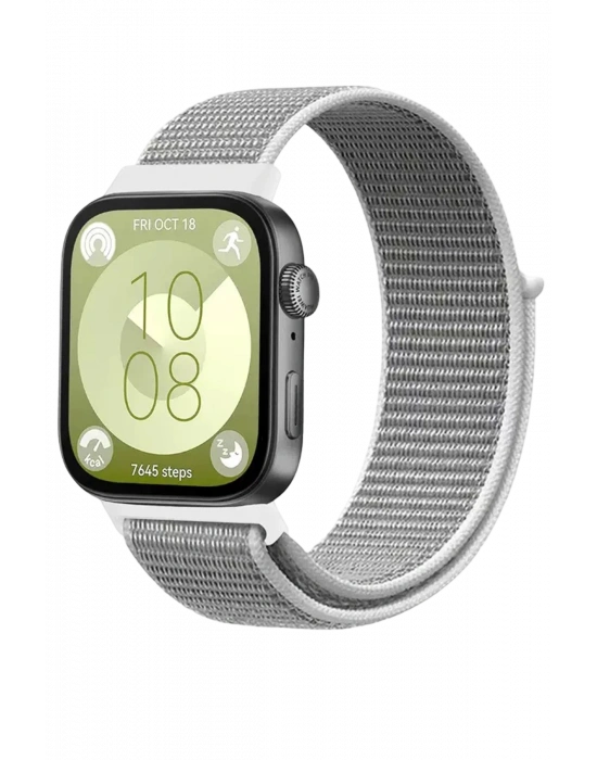 Newface Huawei Fit 4 Hasırlı Cırtcırtlı Kordon - Beyaz