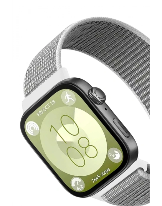 Newface Huawei Fit 4 Hasırlı Cırtcırtlı Kordon - Beyaz