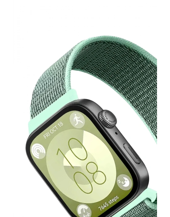 Newface Huawei Fit 4 Hasırlı Cırtcırtlı Kordon - Turkuaz