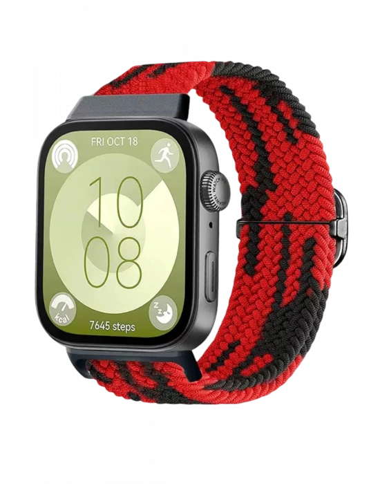 Newface Huawei Fit 4 Star Kordon - Kırmızı-Siyah