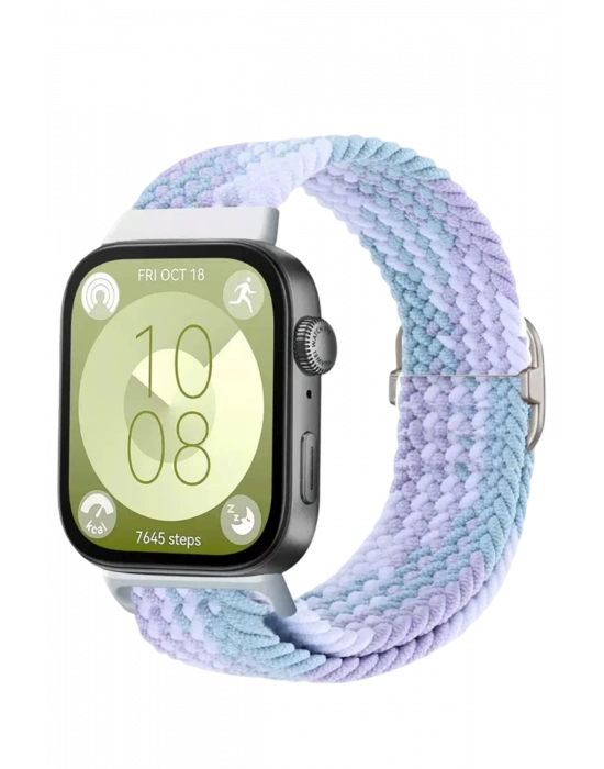 Newface Huawei Fit 4 Star Kordon - Lila-Beyaz