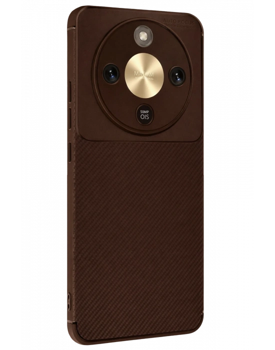 Newface Huawei Honor Magic 8 Lite Auto Focus Karbon Kapak - Kahverengi