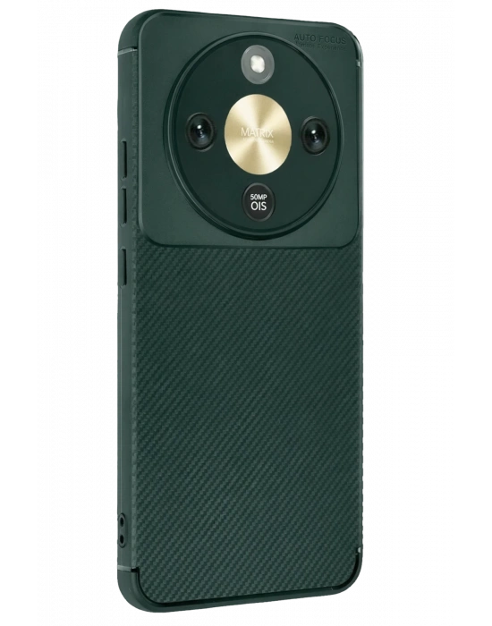 Newface Huawei Honor Magic 8 Lite Auto Focus Karbon Kapak - Koyu Yeşil