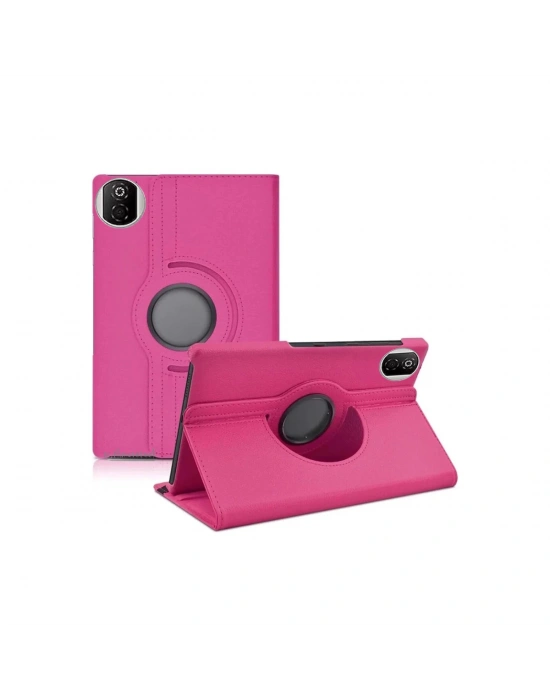 Newface Huawei Honor Pad X7 360 Tablet Deri Kılıf - Pembe