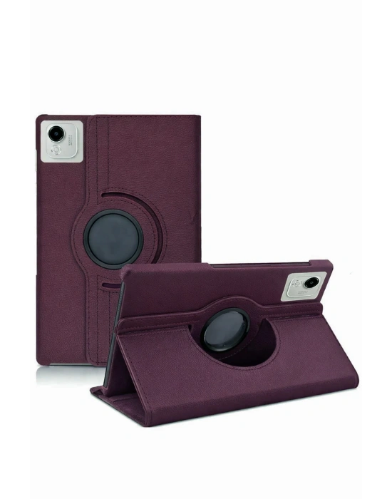 Newface Huawei Honor Pad X9A 360 Tablet Deri Kılıf - Mürdüm