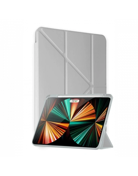 Newface Huawei Honor Pad X9A Kalemlikli Mars Tablet Kılıfı - Gri