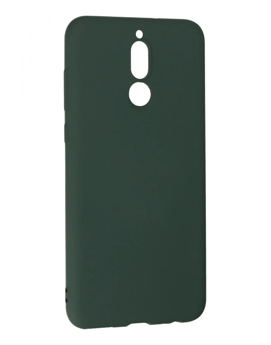 Newface Huawei Mate 10 Lite Kılıf Nano içi Kadife Silikon - Koyu Yeşil