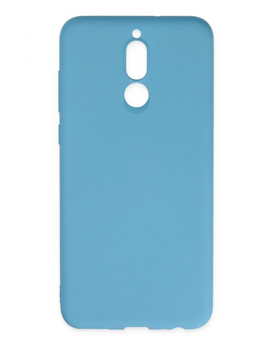 Newface Huawei Mate 10 Lite Kılıf Nano içi Kadife Silikon - Mavi