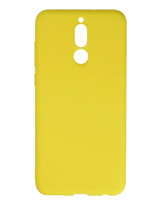 Newface Huawei Mate 10 Lite Kılıf Nano içi Kadife Silikon - Sarı