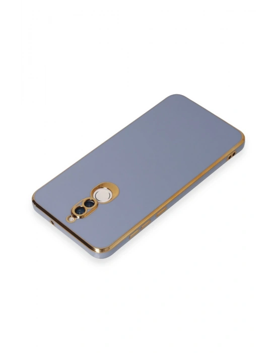 Newface Huawei Mate 10 Lite Kılıf Volet Silikon - Mavi