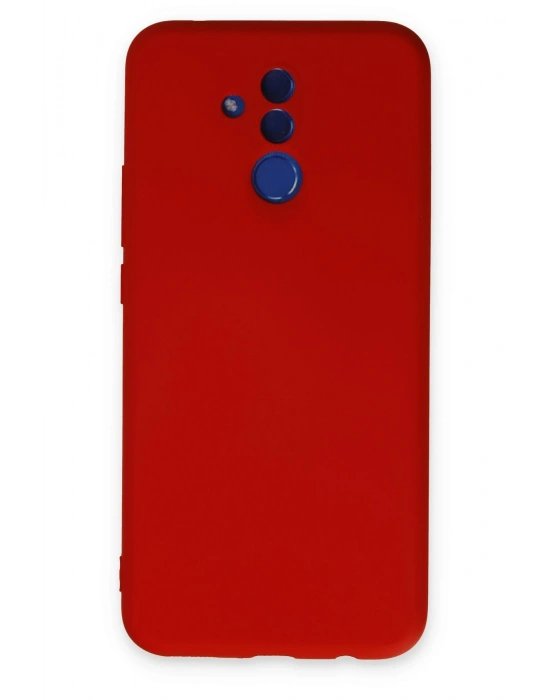 Newface Huawei Mate 20 Lite Kılıf Nano içi Kadife Silikon - Kırmızı