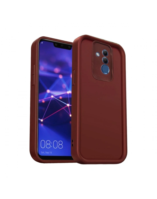 Newface Huawei Mate 20 Lite Kılıf Viera Silikon - Bordo