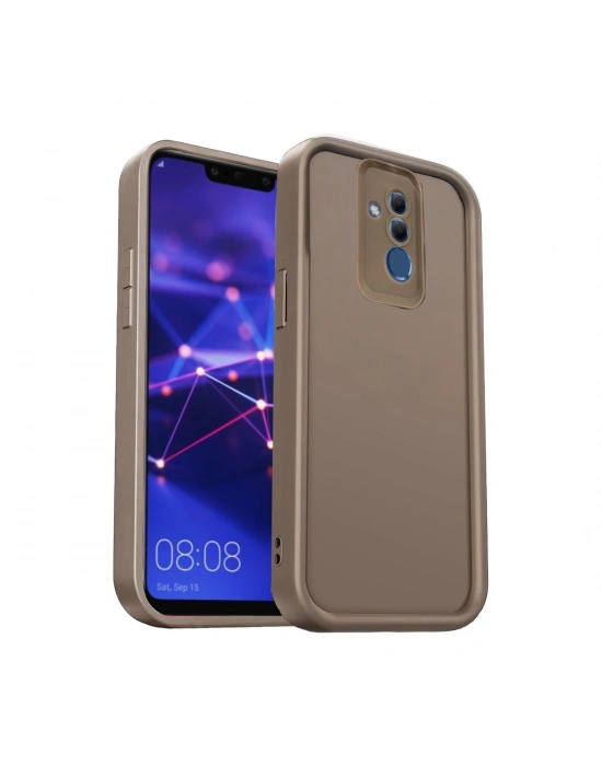 Newface Huawei Mate 20 Lite Kılıf Viera Silikon - Kahverengi
