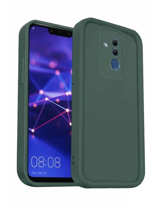 Newface Huawei Mate 20 Lite Kılıf Viera Silikon - Koyu Yeşil