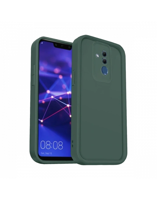 Newface Huawei Mate 20 Lite Kılıf Viera Silikon - Koyu Yeşil