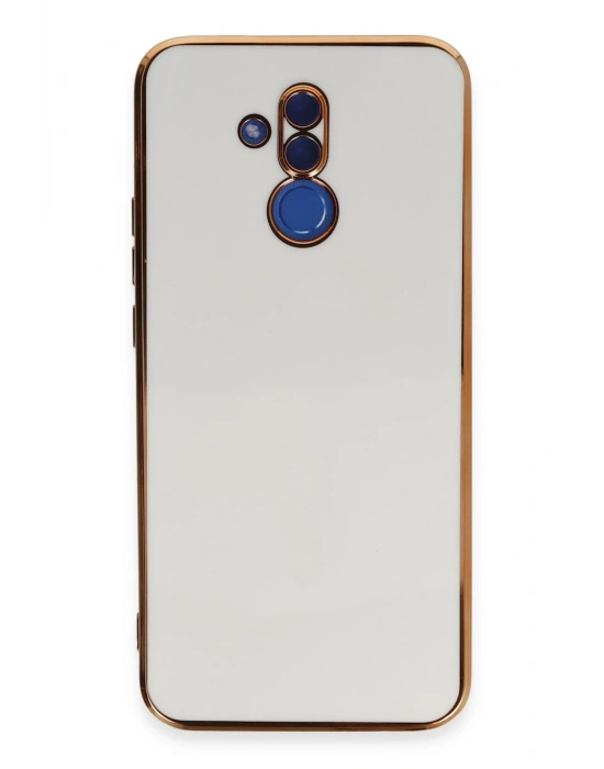 Newface Huawei Mate 20 Lite Kılıf Volet Silikon - Beyaz