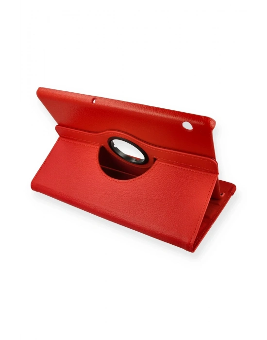 Newface Huawei MediaPad T5 10 Kılıf 360 Tablet Deri Kılıf - Kırmızı