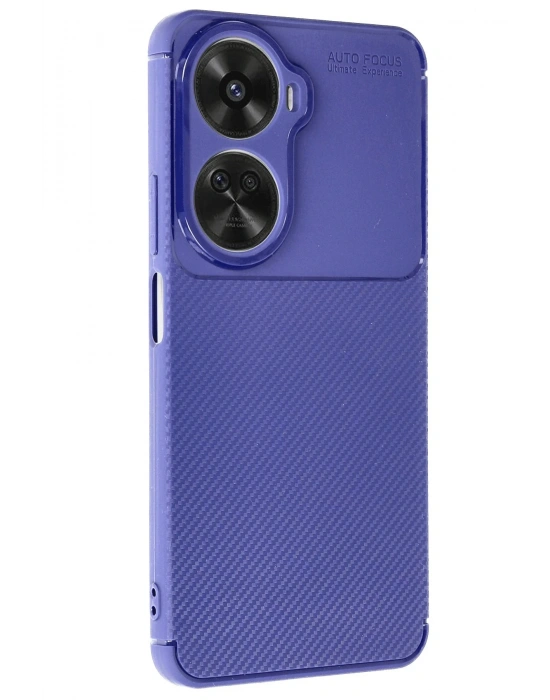 Newface Huawei Nova 12 SE Kılıf Auto Focus Karbon Kapak - Lacivert