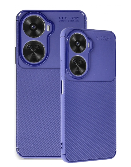 Newface Huawei Nova 12 SE Kılıf Auto Focus Karbon Kapak - Lacivert