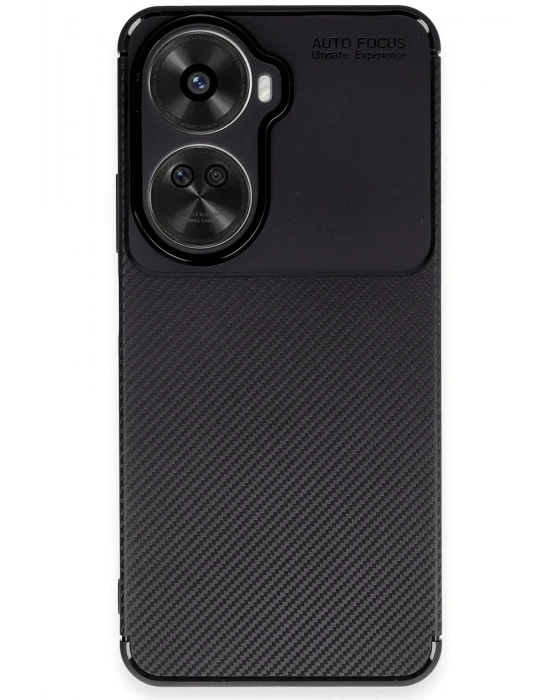 Newface Huawei Nova 12 SE Kılıf Auto Focus Karbon Kapak - Siyah