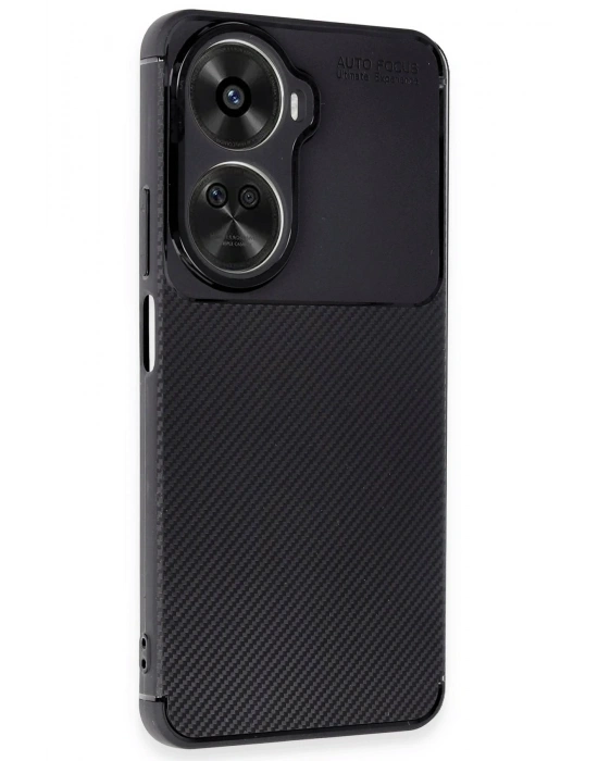 Newface Huawei Nova 12 SE Kılıf Auto Focus Karbon Kapak - Siyah