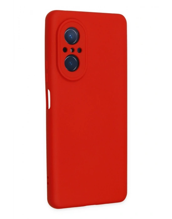 Newface Huawei Nova 9 SE Kılıf Nano içi Kadife Silikon - Kırmızı