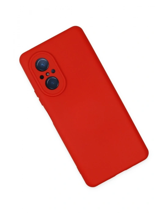 Newface Huawei Nova 9 SE Kılıf Nano içi Kadife Silikon - Kırmızı