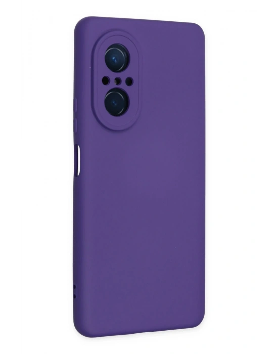 Newface Huawei Nova 9 SE Kılıf Nano içi Kadife Silikon - Mor