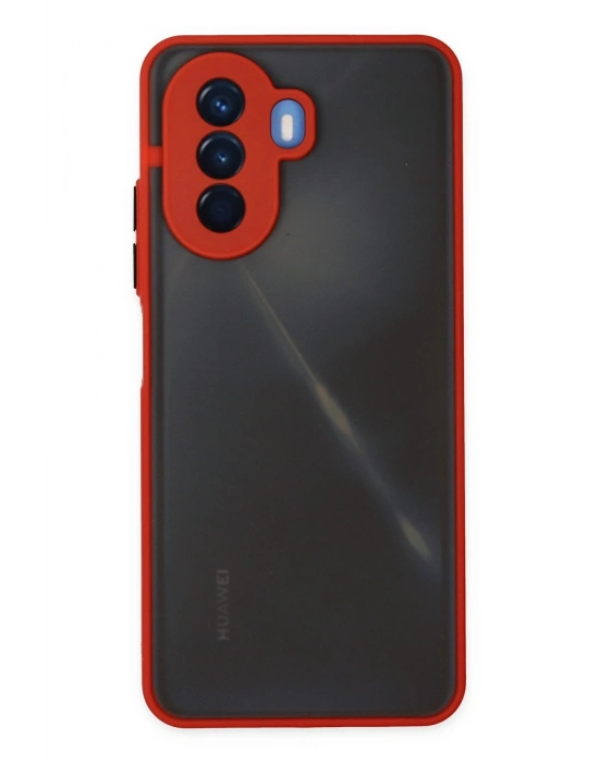 Newface Huawei Nova Y70 Kılıf Montreal Silikon Kapak - Kırmızı