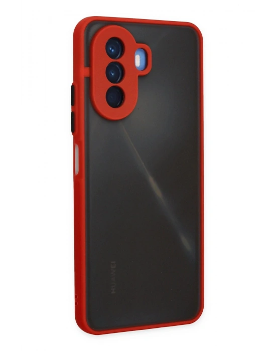 Newface Huawei Nova Y70 Kılıf Montreal Silikon Kapak - Kırmızı