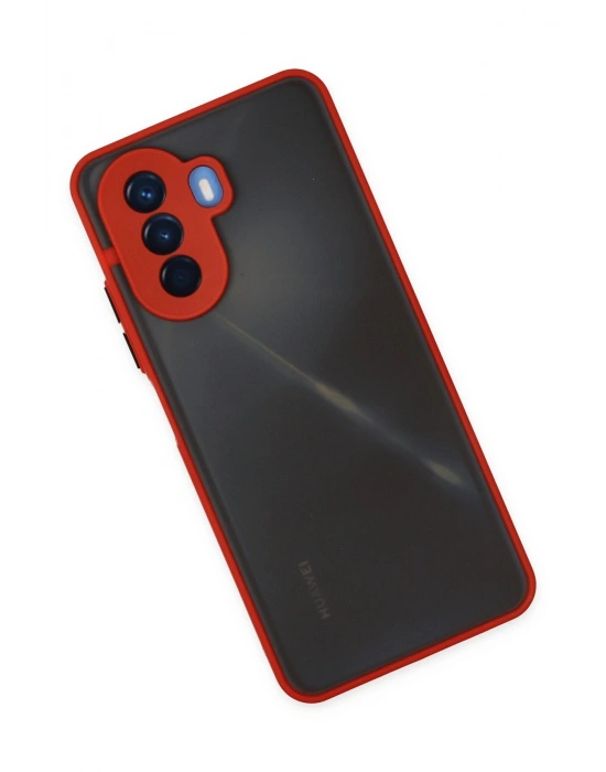 Newface Huawei Nova Y70 Kılıf Montreal Silikon Kapak - Kırmızı