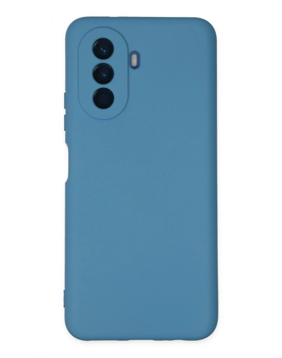 Newface Huawei Nova Y70 Kılıf Nano içi Kadife Silikon - Mavi