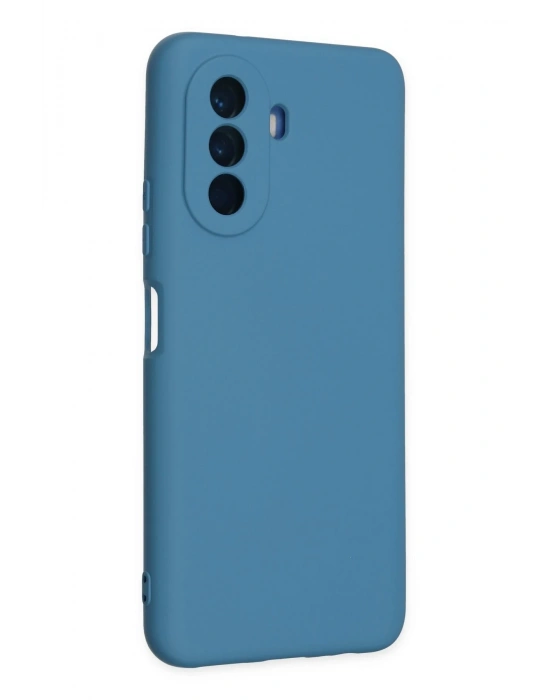 Newface Huawei Nova Y70 Kılıf Nano içi Kadife Silikon - Mavi