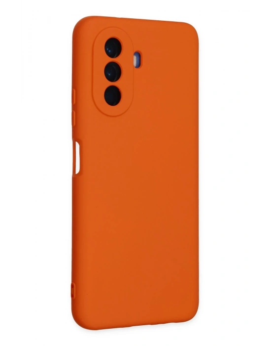 Newface Huawei Nova Y70 Kılıf Nano içi Kadife Silikon - Turuncu