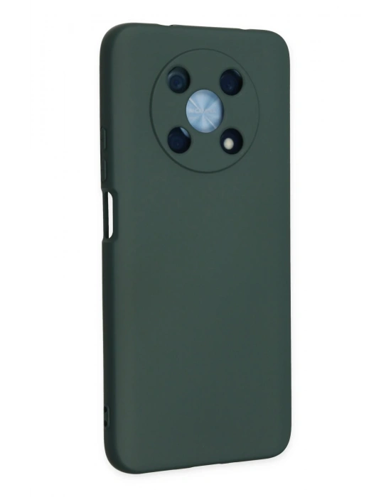 Newface Huawei Nova Y90 Kılıf Nano içi Kadife Silikon - Koyu Yeşil
