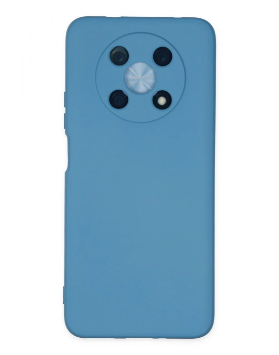 Newface Huawei Nova Y90 Kılıf Nano içi Kadife Silikon - Mavi