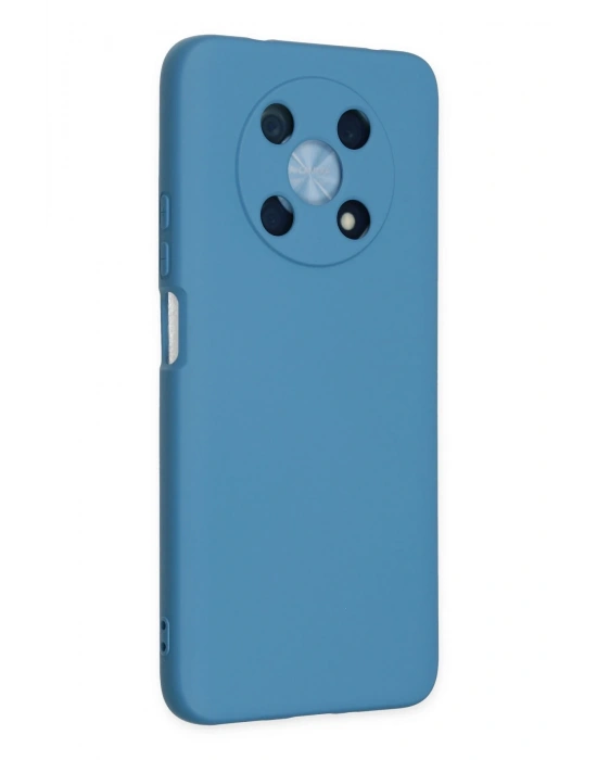 Newface Huawei Nova Y90 Kılıf Nano içi Kadife Silikon - Mavi