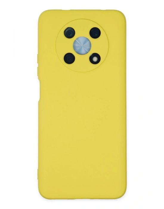Newface Huawei Nova Y90 Kılıf Nano içi Kadife Silikon - Sarı