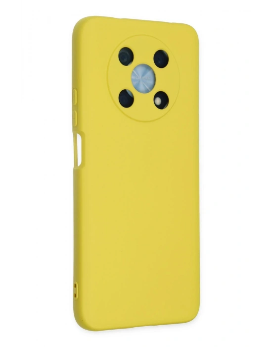 Newface Huawei Nova Y90 Kılıf Nano içi Kadife Silikon - Sarı