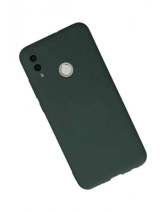 Newface Huawei P Smart 2019 Kılıf Nano içi Kadife Silikon - Koyu Yeşil