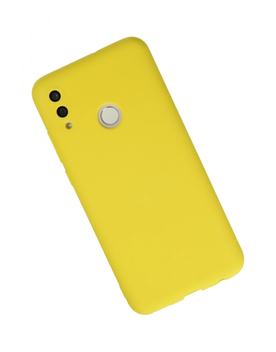 Newface Huawei P Smart 2019 Kılıf Nano içi Kadife Silikon - Sarı