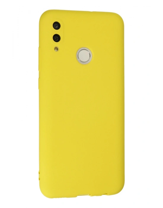 Newface Huawei P Smart 2019 Kılıf Nano içi Kadife Silikon - Sarı
