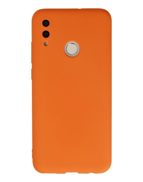 Newface Huawei P Smart 2019 Kılıf Nano içi Kadife Silikon - Turuncu