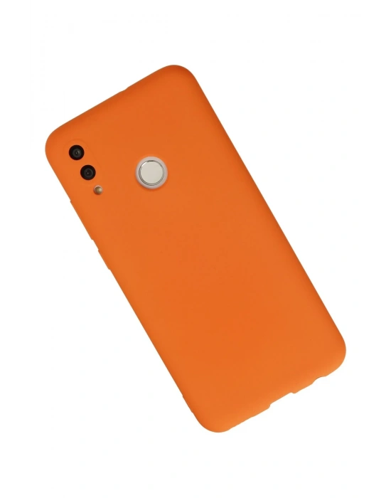 Newface Huawei P Smart 2019 Kılıf Nano içi Kadife Silikon - Turuncu