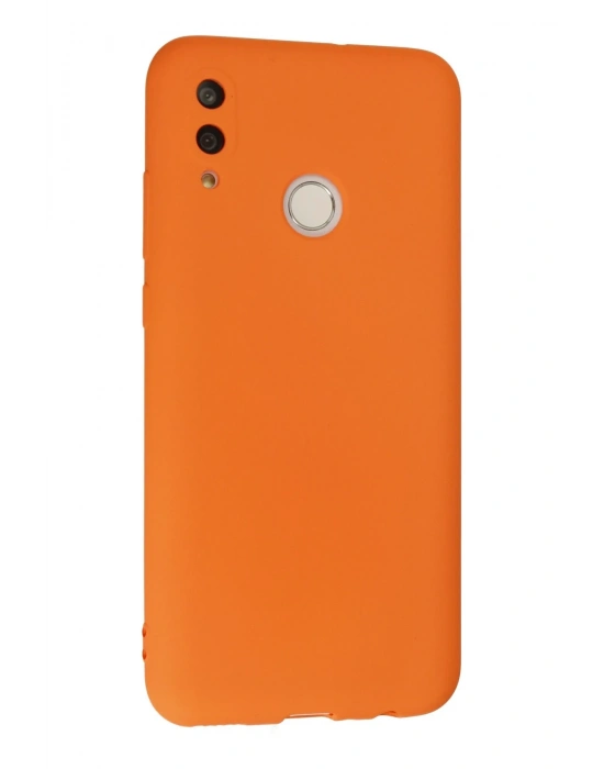 Newface Huawei P Smart 2019 Kılıf Nano içi Kadife Silikon - Turuncu