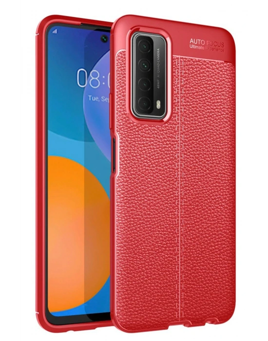 Newface Huawei P Smart 2021 Kılıf Auto Focus Kapak - Kırmızı